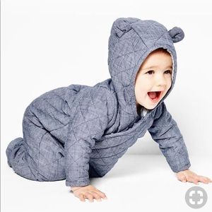 Gap Quilted Chambray Bear One Piece